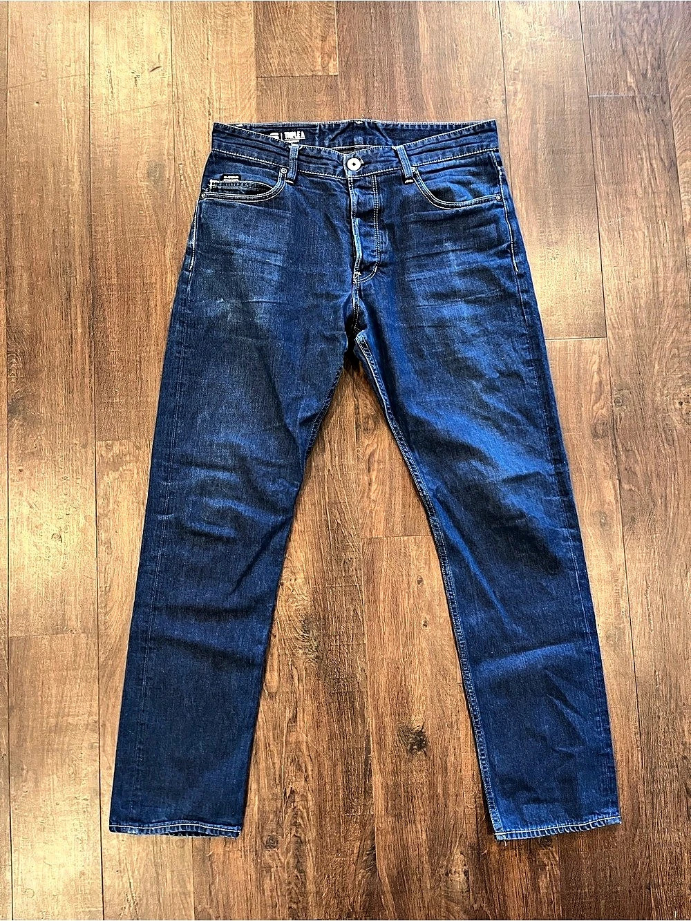 G-Star Raw Jeans Mens 32x32 Blue Triple A Straight Dark Wash Preppy Street wear